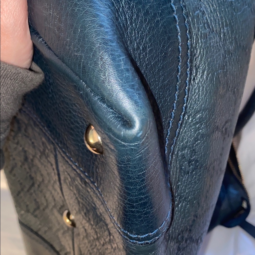 Gucci Hunter Green Satchel with Gold Accents - Picture 9 of 13